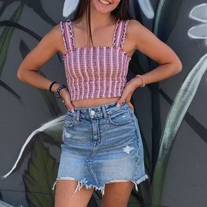 Hollister Striped Cropped Tank